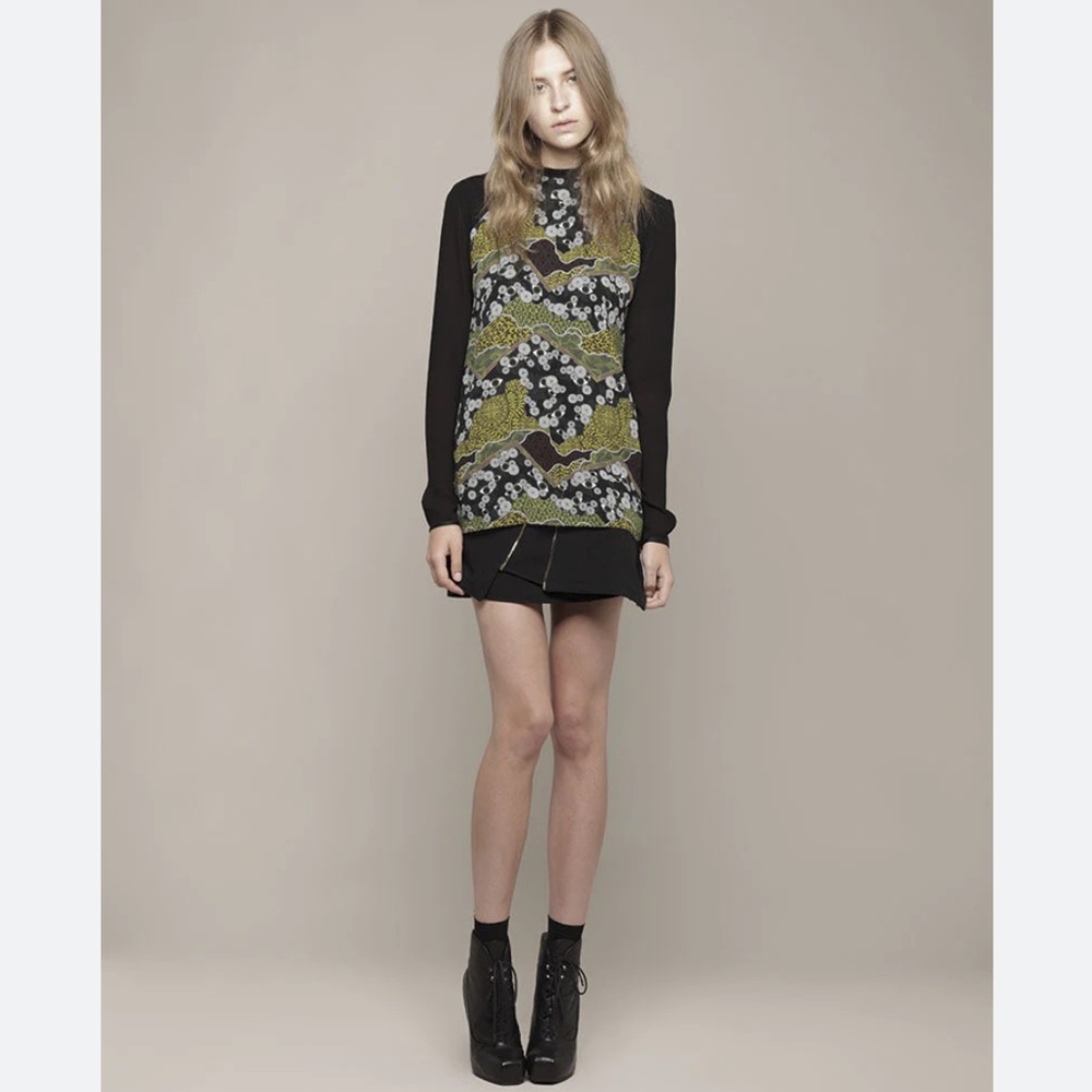 PROENZA SCHOULER Graphic‎ Open Back Top J13